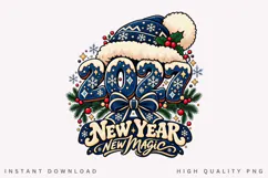 2027 New Year New Magic Winter Holiday Celebration PNG Product Image 1