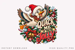 Quack Me If You’re Jolly Funny Christmas Duck Holiday PNG Product Image 2