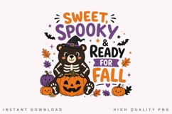 Sweet Spooky Ready For Fall PNG Sublimation Design Product Image 1