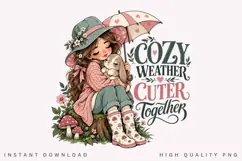 Cozy Weather Cuter Together PNG Sublimation Design Product Image 2