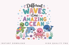 Different Waves One Amazing Ocean PNG Sublimation Design Product Image 2