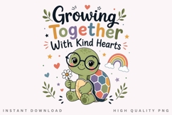 Growing Together With Kind Hearts PNG Sublimation Design Product Image 2