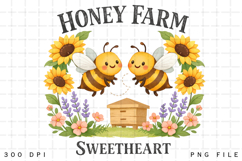 Honey Farm Sweetheart Bee PNG Design Product Image 5