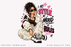 Style Rules PNG, Trendy Girl Fashion Illustration Product Image 1