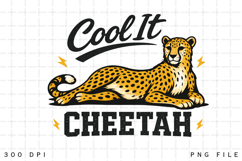 Cool It Cheetah Retro Wild Cat Graphic PNG Design Product Image 1