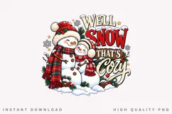 Cute Snowman Couple Well Snow Thats Cozy Winter Christmas Product Image 1