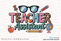 Retro Teacher Assistant Appreciation Day Sublimation PNG Product Image 1
