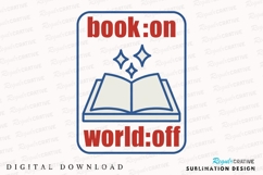 Book On World Off Graphic Design with Open Sublimation PNG Product Image 1