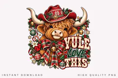Cute Highland Cow Yule Love This Christmas Winter Holiday Product Image 1