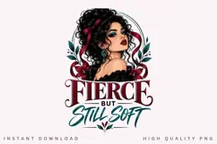 Fierce But Still Soft PNG Sublimation Design, Glam Red Product Image 2