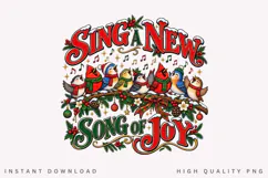 Singing Snow Song of Joy Winter Birds Christmas Holiday PNG Product Image 1