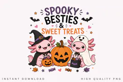 Spooky Besties Sweet Treats PNG Sublimation Design Product Image 1