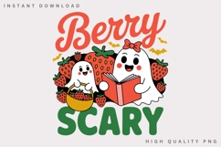 Berry Scary Ghost PNG, Cute Halloween Ghost Sublimation Product Image 1