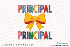 Principal Appreciation Colorful Design With Sublimation PNG Product Image 1
