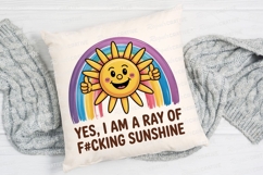 Happy Cartoon Sun Thumbs Up With Rainbow Sublimation PNG Product Image 2