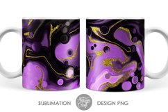 Sublimation mug designs, 11 oz Mug, acrylic pour cells Product Image 4