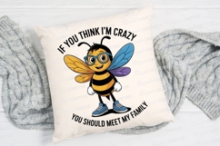 Funny Bee Cartoon Character With Quote Sublimation PNG Product Image 2