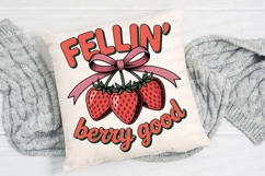 Fellin Berry Good Strawberries With Ribbon Sublimation PNG Product Image 2