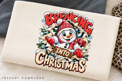 Breaking Into Christmas Cute Snowman Winter Holiday Festive Product Image 2