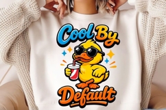 Cool By Default Duck PNG, Funny Cool Duck Sunglasses PNG Product Image 2