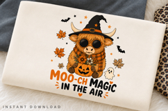 Moo-ch Magic In The Air PNG Sublimation Design, Highland Cow Product Image 2