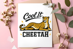 Cool It Cheetah Retro Wild Cat Graphic PNG Design Product Image 4