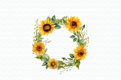 Sunflowers Watercolor Clipart Product Image 4