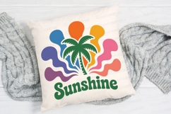 Colorful Sunshine Palm Tree Illustration Sublimation PNG Product Image 2