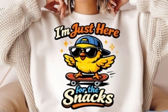 I'm Just Here for the Snacks Funny Chick PNG Design Product Image 2