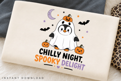 Chilly Night Spooky Delight PNG Sublimation Design, Ghost Product Image 2