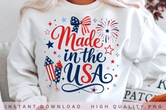 Made In The USA PNG Design,Patriotic 4th of July Sublimation Product Image 2