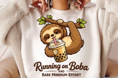 Running on Boba and Bare Minimum Effort Sloth PNG Product Image 3