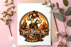 Don’t Rattle Me Cowgirl Western Rattlesnake Vintage Desert Product Image 2
