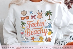 Feelin Beachy PNG, Summer Beach Clipart, Coastal Vacation Product Image 2