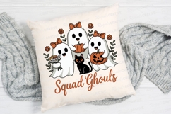 Halloween Squad Ghouls with Pumpkins Black Sublimation PNG Product Image 2
