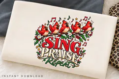Singing Cardinals Sing Praise Repeat Christmas Winter Product Image 2