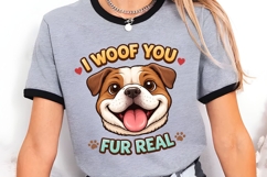 I Woof You Fur Real PNG, Cute Dog Love PNG, Funny Dog Product Image 2