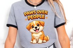 Paws Over People PNG, Cute Puppy Dog Lover PNG, Funny Pet Product Image 2