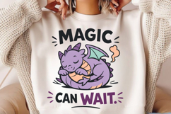 Magic Can Wait Cute Sleeping Dragon Design Product Image 2