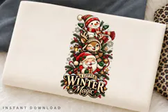 A Little Winter Magic Cute Santa Snowman Reindeer Christmas Product Image 2
