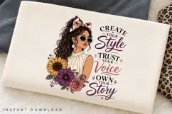 Trust Your Voice Own Your Story PNG Sublimation Design Product Image 3