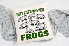 Girls Just Wanna Have Frogs Design Line Sublimation PNG Product Image 2