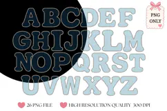 Retro Halftone Dotted PNG Alphabet Product Image 1