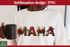 Christmas Mama Sublimation PNG Christmas t shirt mug tumbler Product Image 2