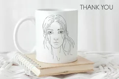 glamour fashion girl vector SVG file cut eps hand drawn Product Image 3