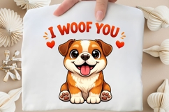 I Woof You PNG, Cute Puppy Love PNG, Funny Dog Lover Product Image 4