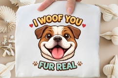 I Woof You Fur Real PNG, Cute Dog Love PNG, Funny Dog Product Image 3