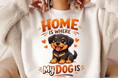 Home Is Where My Dog Is PNG, Cute Rottweiler Puppy PNG Product Image 4