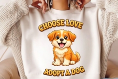 Choose Love Adopt A Dog PNG, Rescue Dog Adoption PNG Product Image 4