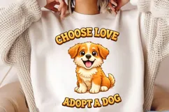 Choose Love Adopt A Dog PNG, Rescue Dog Adoption PNG Product Image 4